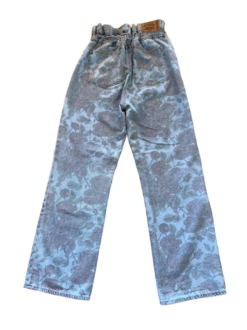 Ganni x Levi's floral print high-rise paper bag Jeans - Picture 4 of 9